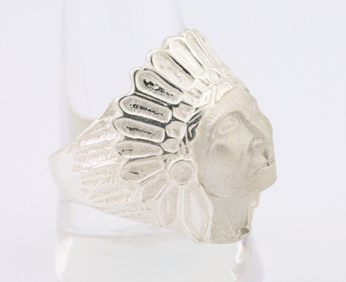 Indian Chief Ring 925 Sterling Silver SOLID CAST 925 STERLING SILVER Size 11.25