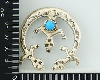 Navajo Sterling Silver Pendant Handmade Authentic Vintage C.80's