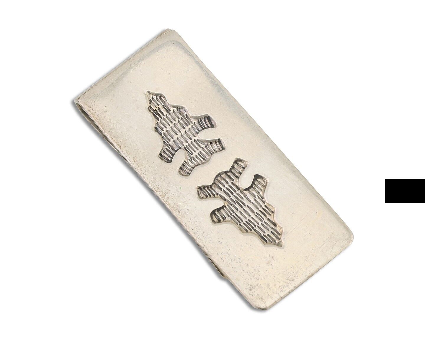 Navajo Arrow Head Money Clip Handmade .925 Silver & .999 Nickle C.80's