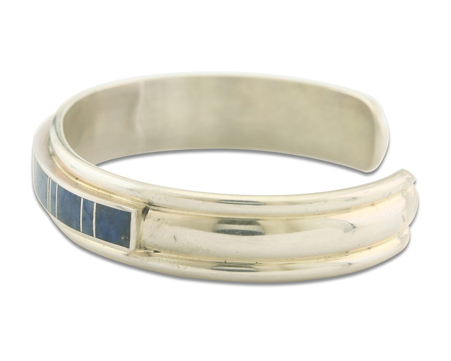 Vintage Navajo Bracelet 925 Silver Handmade Authentic Lapis Signed A Yazzie