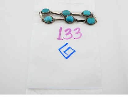 Navajo Cuff Bracelet 925 Sterling Silver Natural Turquoise Handmade Vintage