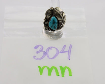 Navajo Ring 925 Silver Blue Turquoise Signed Phillip Morse Jr C.80's