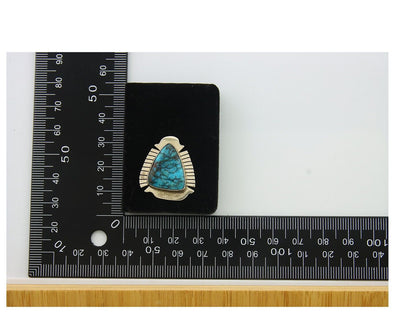 Navajo Earrings 925 Silver Natural Turquoise Artist Signed J Linkin C80s