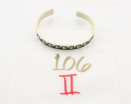 Hopi Bracelet 925 Silver Handmade Signed Darren Seweyestewa C.80's