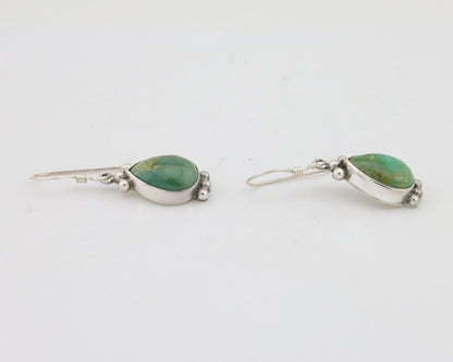 Navajo Dangle Earrings 925 Silver Natural Turquoise Native American Artist C.80s