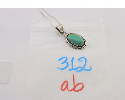 Navajo Necklace 925 Silver Turquoise Native American Artist C.80's