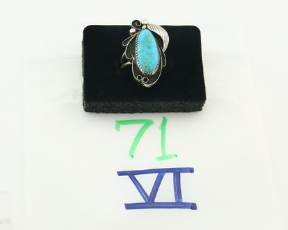 Vintage Navajo Ring Sterling Silver Authentic Turquoise Handmade Size 5.5