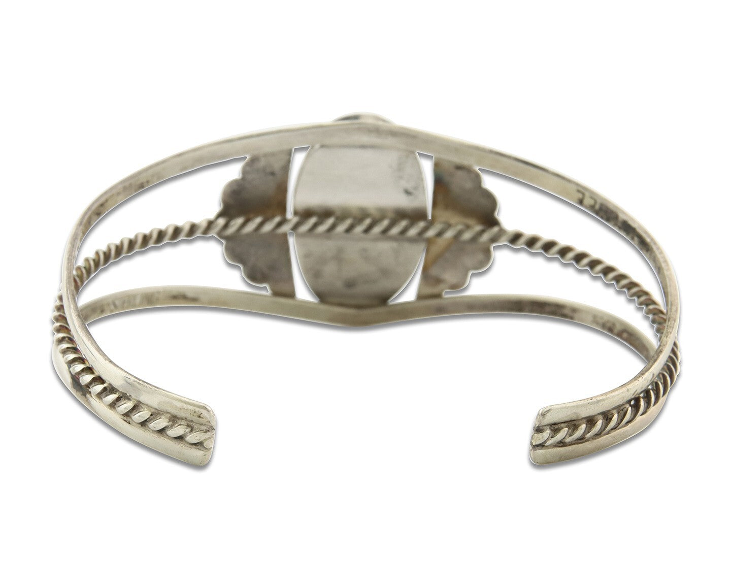 Vintage Navajo Bracelet 925 Silver Turquoise Handmade Signed L T Chee