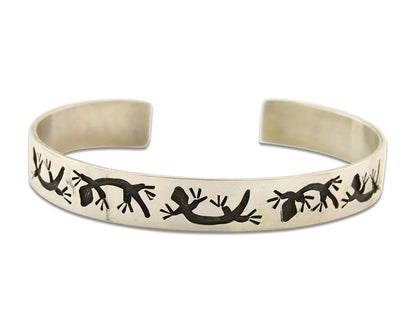 Hopi Bracelet 925 Silver Handmade Artist Signed C.80's