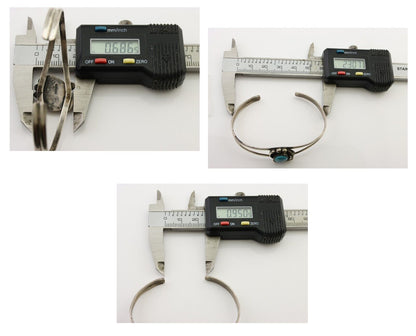 Navajo Handmade Bracelet 925 Silver Natural Blue Turquoise Native American C80's