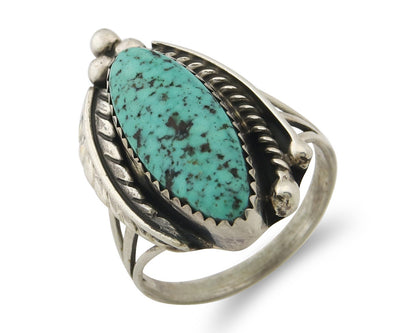 Vintage Navajo Ring 925 Sterling Silver Turquoise Handmade Size 8.5