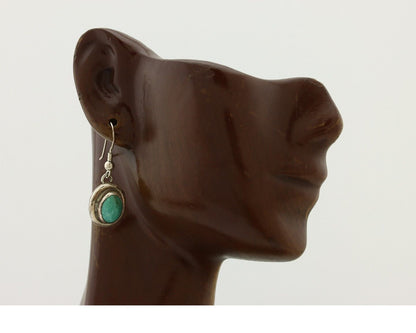 Navajo Earrings 925 Silver Arizona Turquoise Native American Artist C.80s