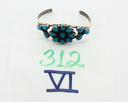 Vintage Navajo Bracelet 925 Silver Blue Turquoise Handmade
