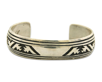 Navajo Bracelet 925 Silver Handmade Cuff Artist Signed Tommy Singer C.80's