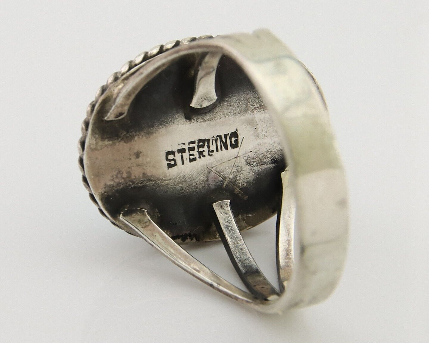 Navajo Handmade Ring 925 Silver Turquoise Native American Artist C.80's