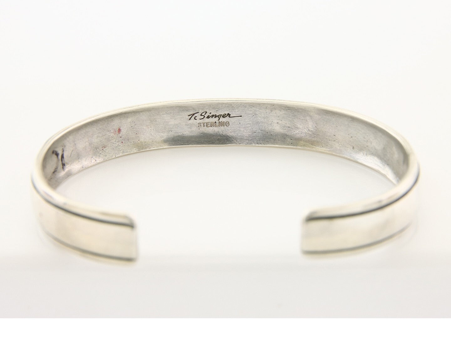 Navajo Bracelet 925 Silver & 12k Yellow Gold Filled Signed Thomas Singer C.80's