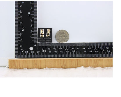 Navajo Earrings Sterling Silver & Gold Vintage Handmade Signed Skeets