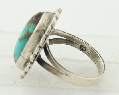Vintage Navajo Ring 925 Sterling Natural Gemstone Native Artist Size 6.0