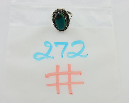 Navajo Ring 925 Silver Natural Blue Turquoise Artist Signed M BEGAY C.80's
