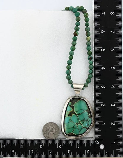 Navajo Squash Necklace Sterling Silver Heavy Hand Stamped Signed James Linkin