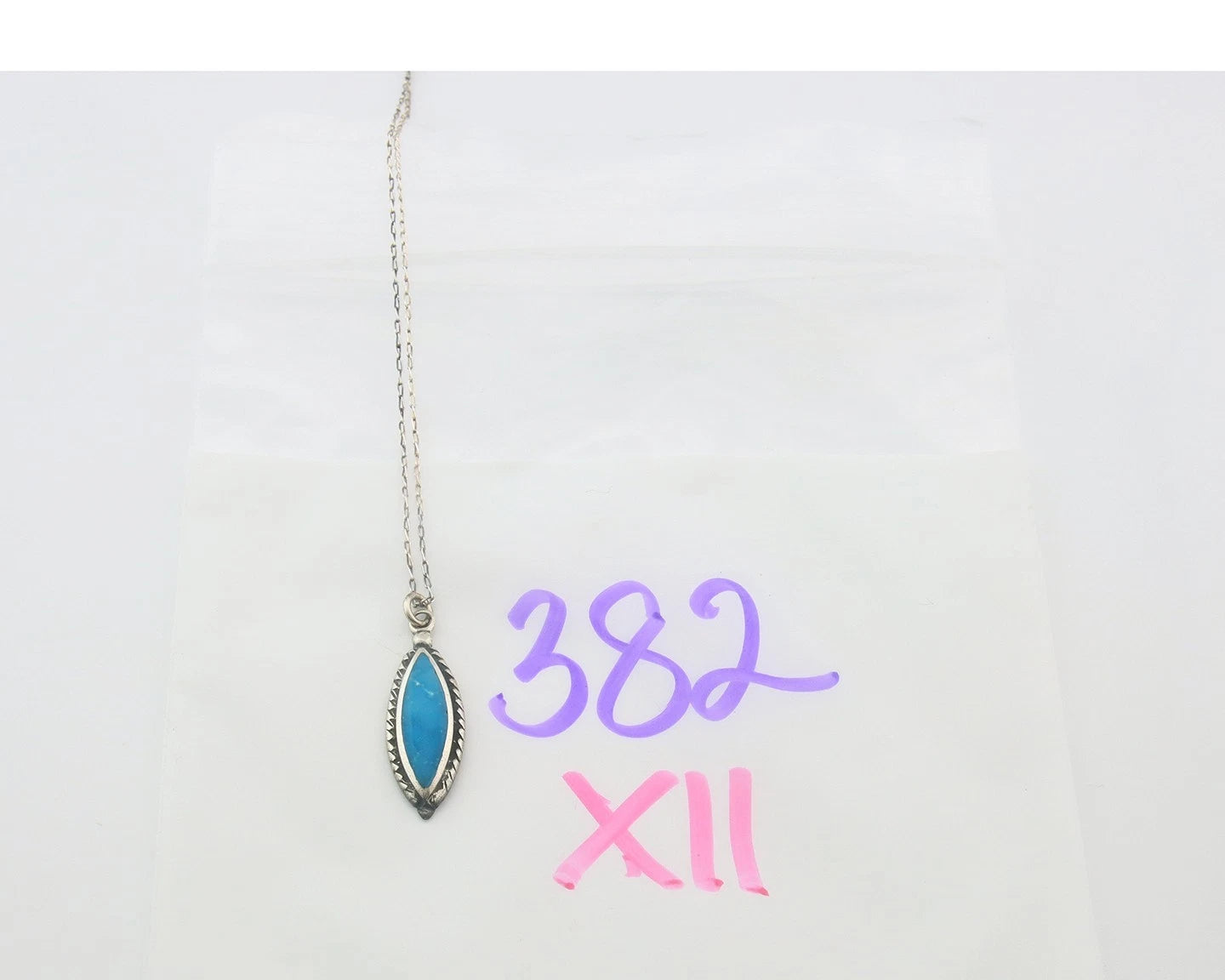 Navajo Necklace Sterling Silver Natural Blue Turquoise Vintage