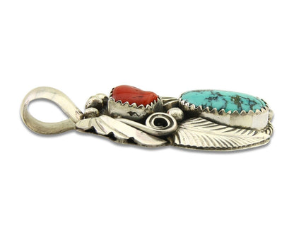 Navajo Necklace 925 Silver Spiderweb Turquoise Artist Signed Justin Morris C80s