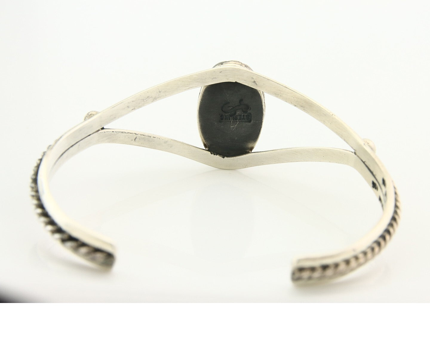 Vintage Navajo Bracelet 925 Silver Turquoise Traditional Handmade Signed Gecko