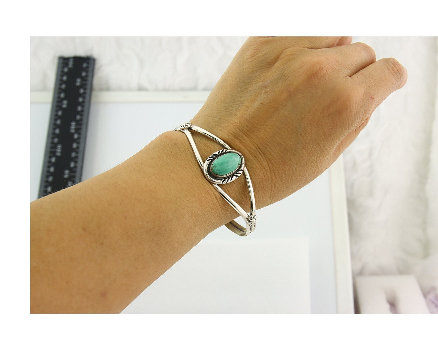 Vintage Navajo Bracelet 925 Silver Turquoise Handmade Authentic Native American