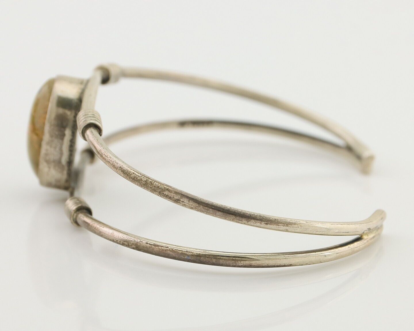 Navajo Bracelet 925 Silver Natural Green Turquoise Native American C.80's