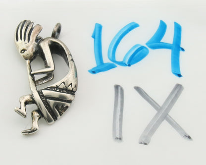 Navajo Kokopelli Pendant Sterling Silver Authentic Traditional Native American