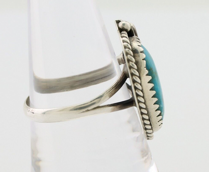 Navajo Handmade Ring 925 Silver Kingman Turquoise Native American Artist C.80's