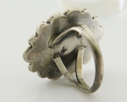 Navajo Ring 925 Silver Blue Turquoise Artist Siged Jerry Johnson C.80's