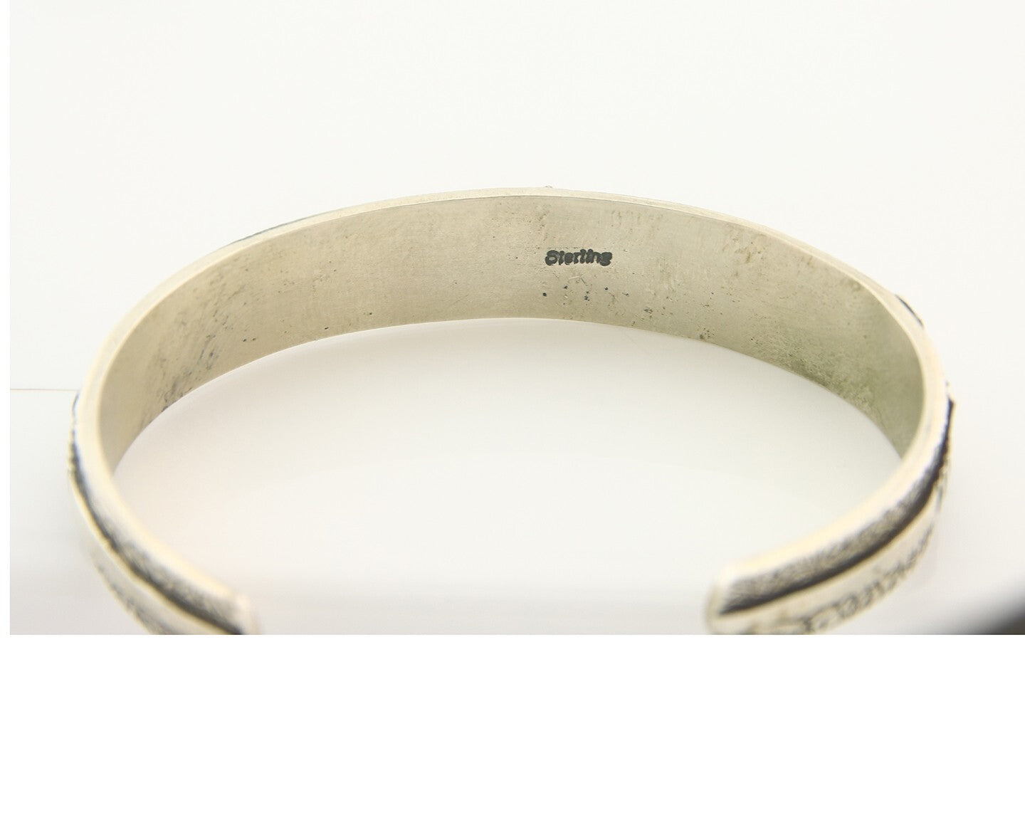 Vintage Navajo Bracelet 925 Silver Handmade Authentic Gemstone Kokopelli