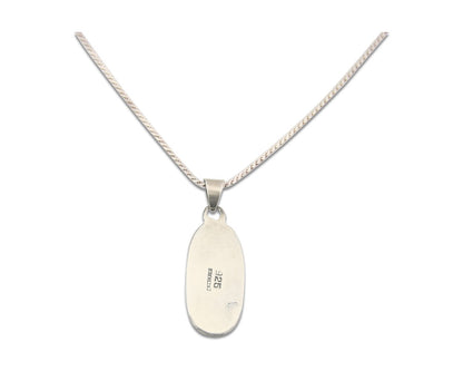 Navajo Sterling Silver Necklace Authentic Tiger Eye Sapphire Vintage Handmade