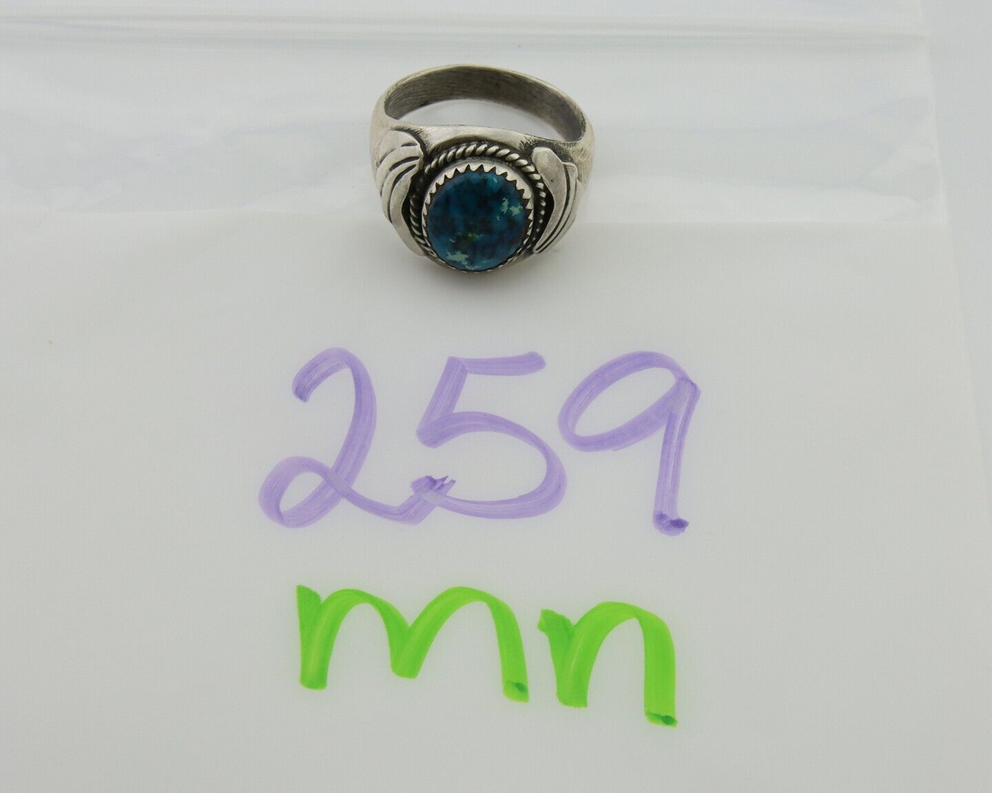 Navajo Ring 925 Silver Turquoise Turpen's Pawn Vault Artist Native C.80's