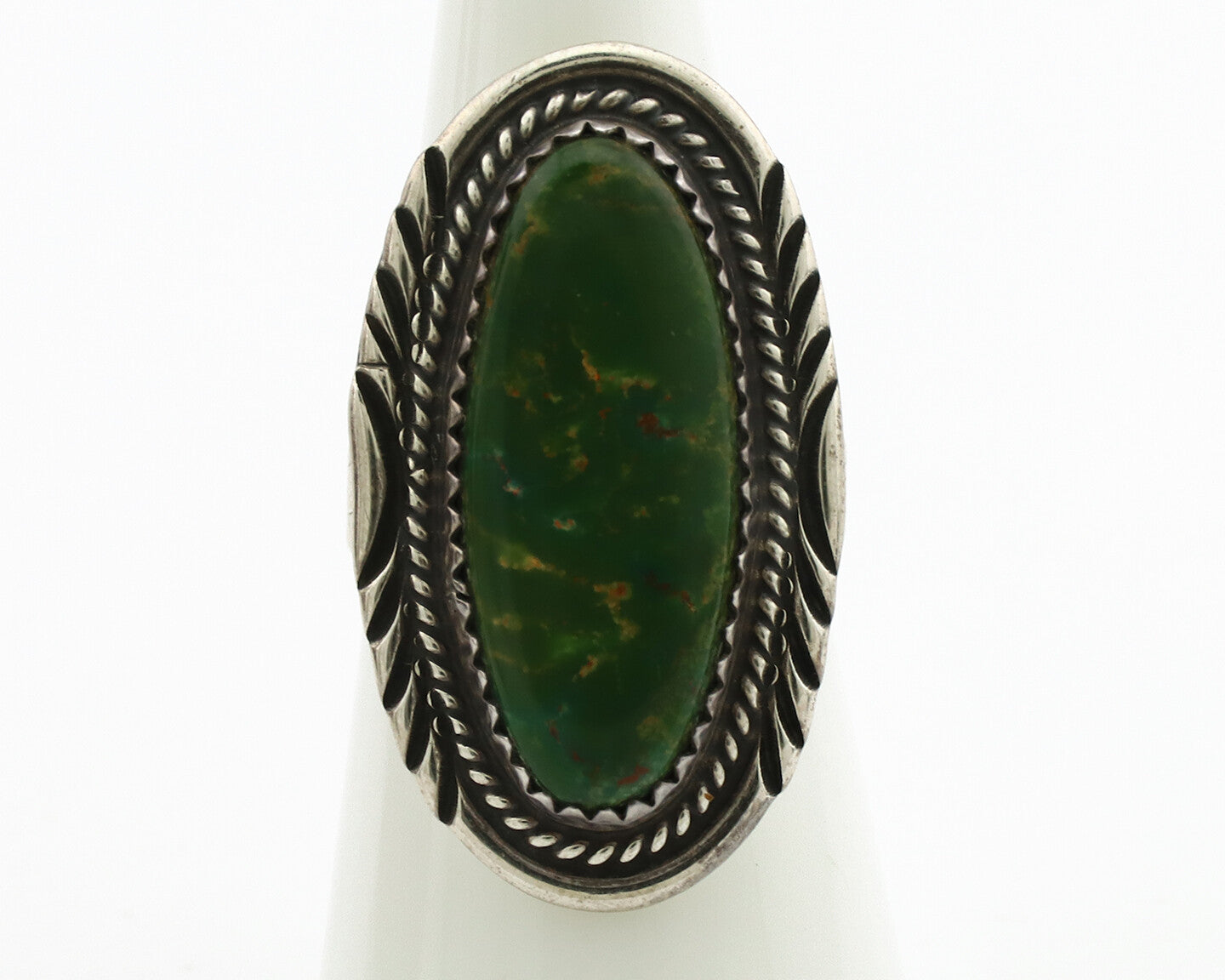 Navajo Ring .925 Silver Turquoise Signed M Begay C.1980's