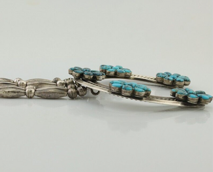 Navajo Necklace 925 Silver Burnham Turquoise Native American Artist C.70's