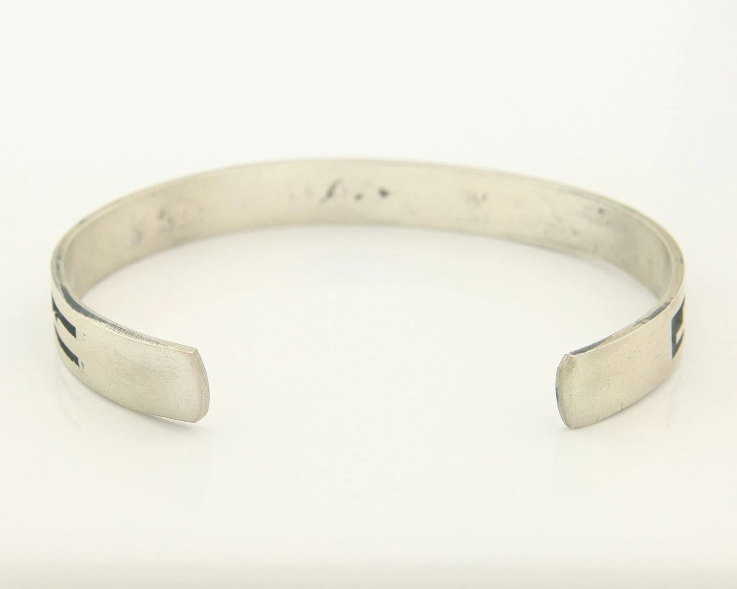 Navajo Cuff Bracelet Sterling Silver Vintage Native American Artist