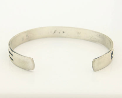 Navajo Cuff Bracelet Sterling Silver Vintage Native American Artist