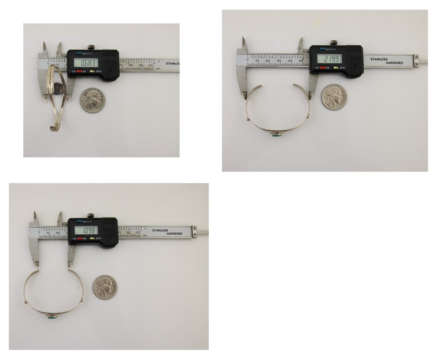 Navajo Hand Stamped Cuff Bracelet Turquoise 925 Silver Native American Artist