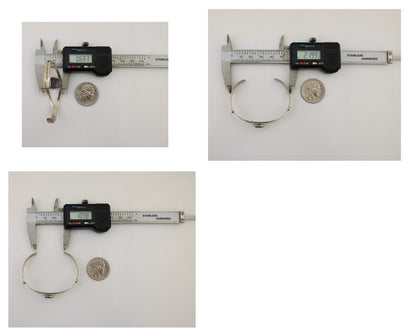 Navajo Hand Stamped Cuff Bracelet Turquoise 925 Silver Native American Artist