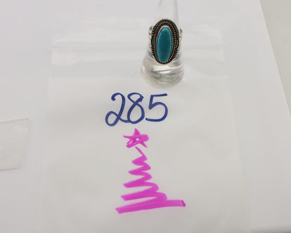 Navajo Ring 925 Silver Blue Turquoise Native Artist Signed M Begay C.80's