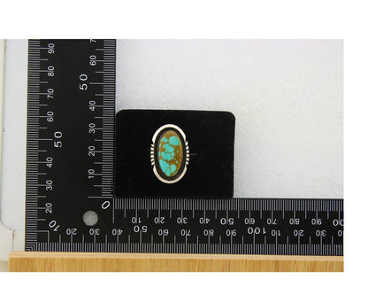 Navajo Ring 925 Sterling Natural Blue Turquoise Native Artist C.80's Size 5.25