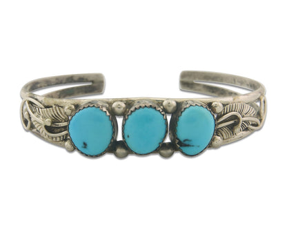 Vintage Navajo Bracelet 925 Silver Turquoise Traditional Handmade Authentic