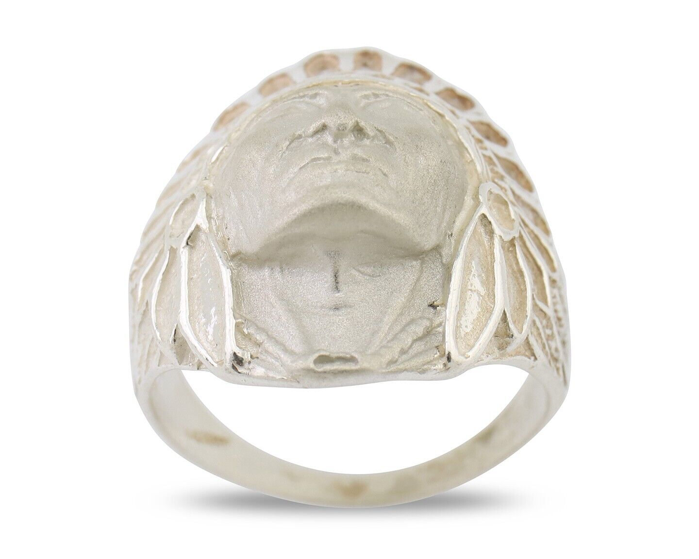 Indian Chief Ring 925 Sterling Silver SOLID CAST 925 STERLING SILVER Size 11.25