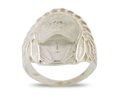 Indian Chief Ring 925 Sterling Silver SOLID CAST 925 STERLING SILVER Size 11.25