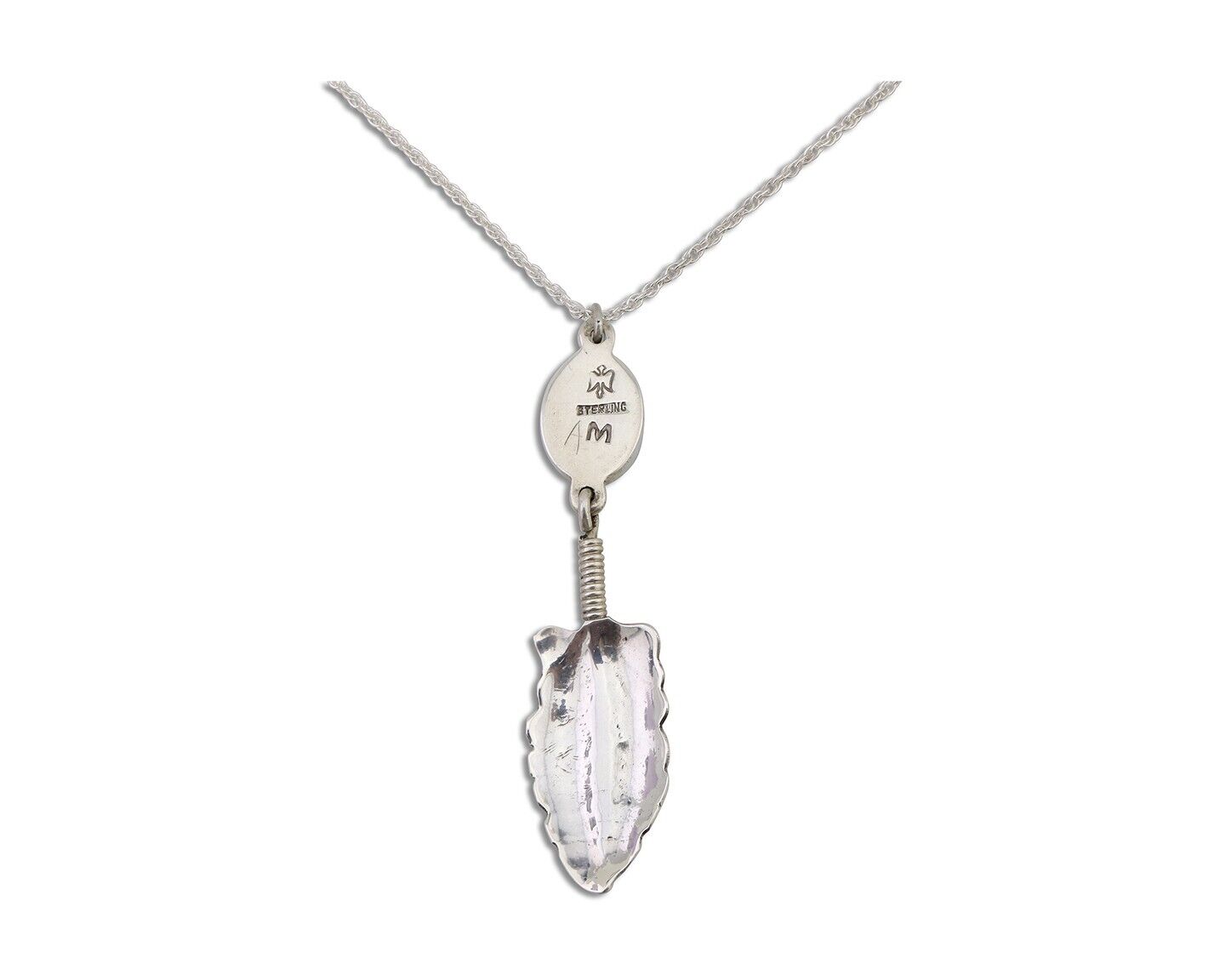 Navajo Turquoise Necklace 925 Silver Artist Signed M Montoya C.80's