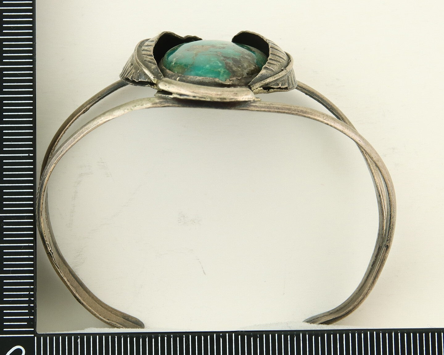 Vintage Navajo Bracelet 925 Silver Natural Blue Turquoise Native American Artist