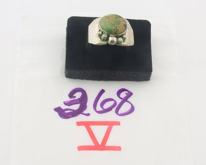 Vintage Navajo Ring 925 Sterling Authentic Turquoise Signed Sammy Begay Size 16