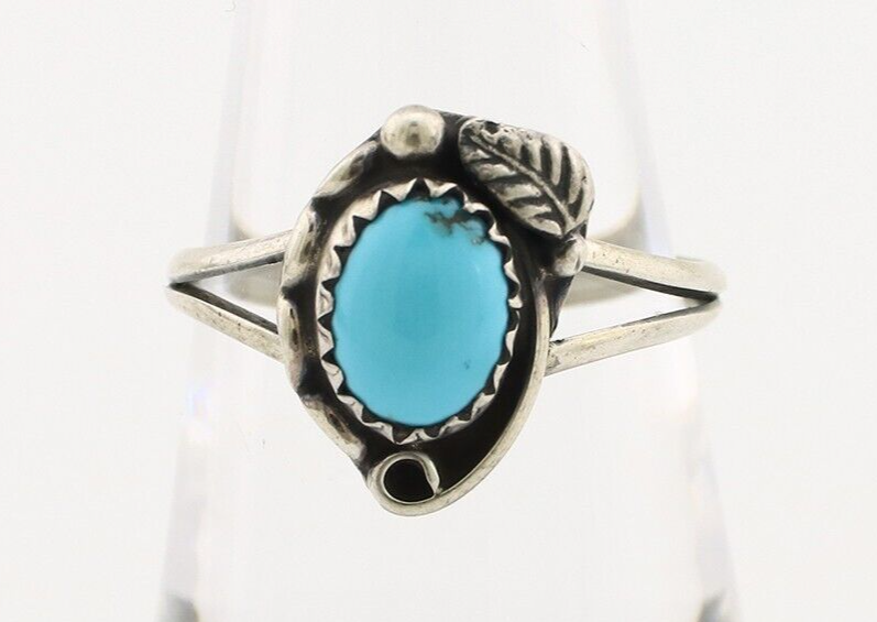 Navajo Ring 925 Silver Turquoise Artist Signed SkyStone Creations C.80's